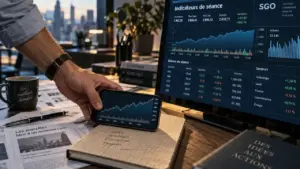 Prix de l’action Saint-Gobain : graphique du cours et indicateurs SGO sur smartphone et ordinateur