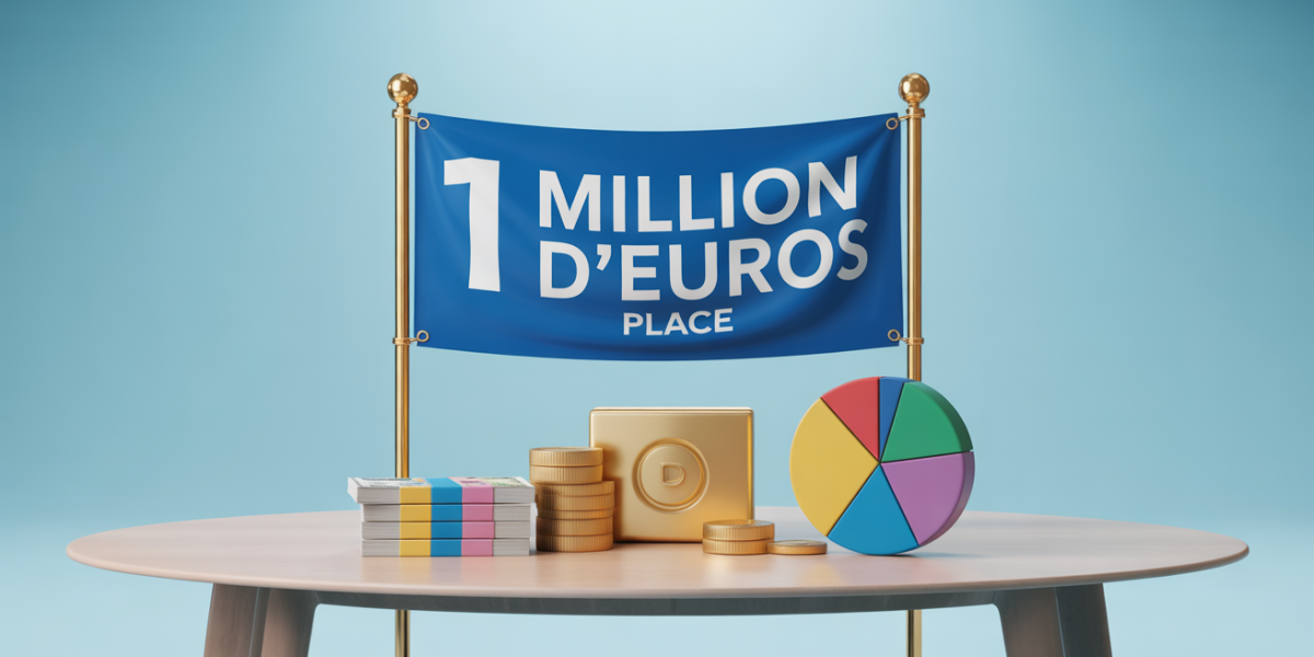 Illustration lingot or billets pie chart 1 million d'euros place