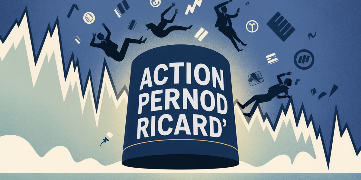 Graphique financier chute action Pernod Ricard