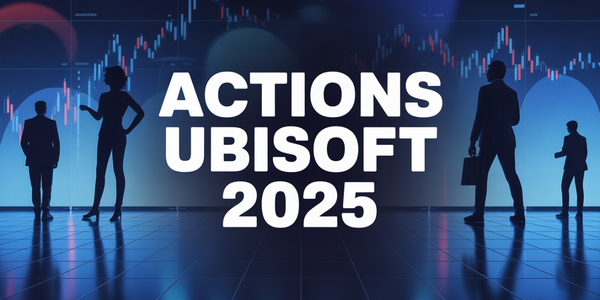 actions Ubisoft 2025 illustration graphique bourse