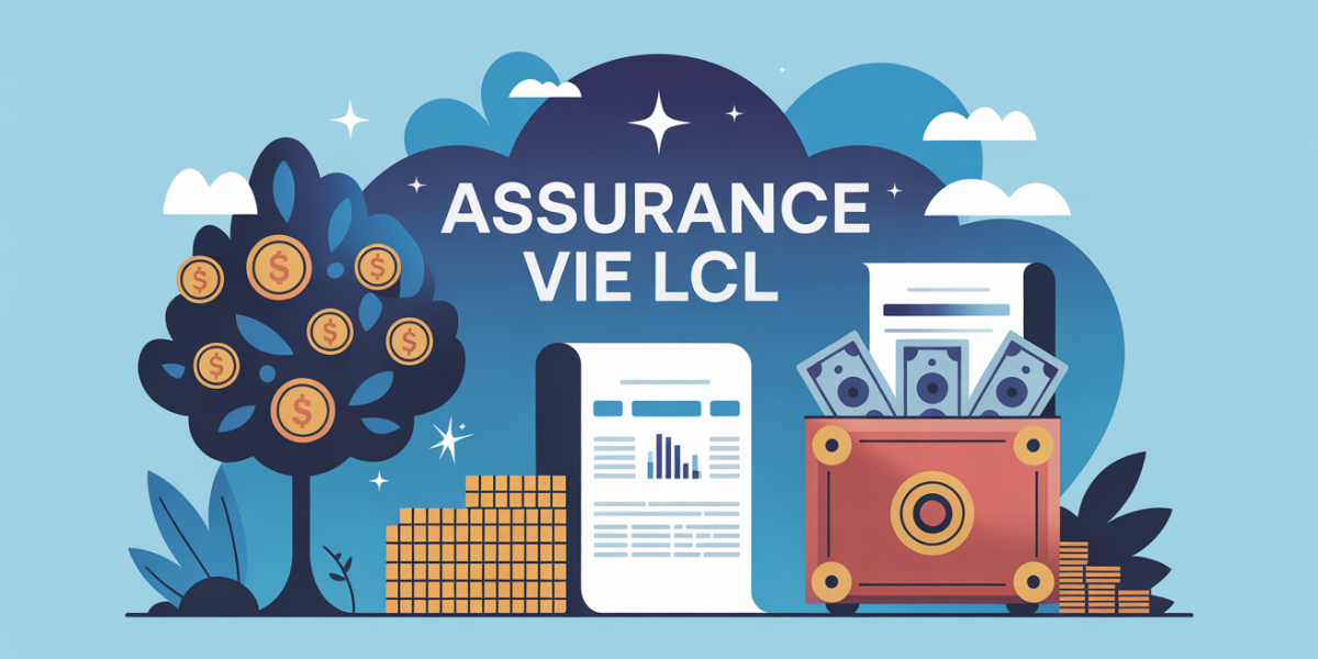 Visuel assurance vie LCL coffre-fort et arbre à billets