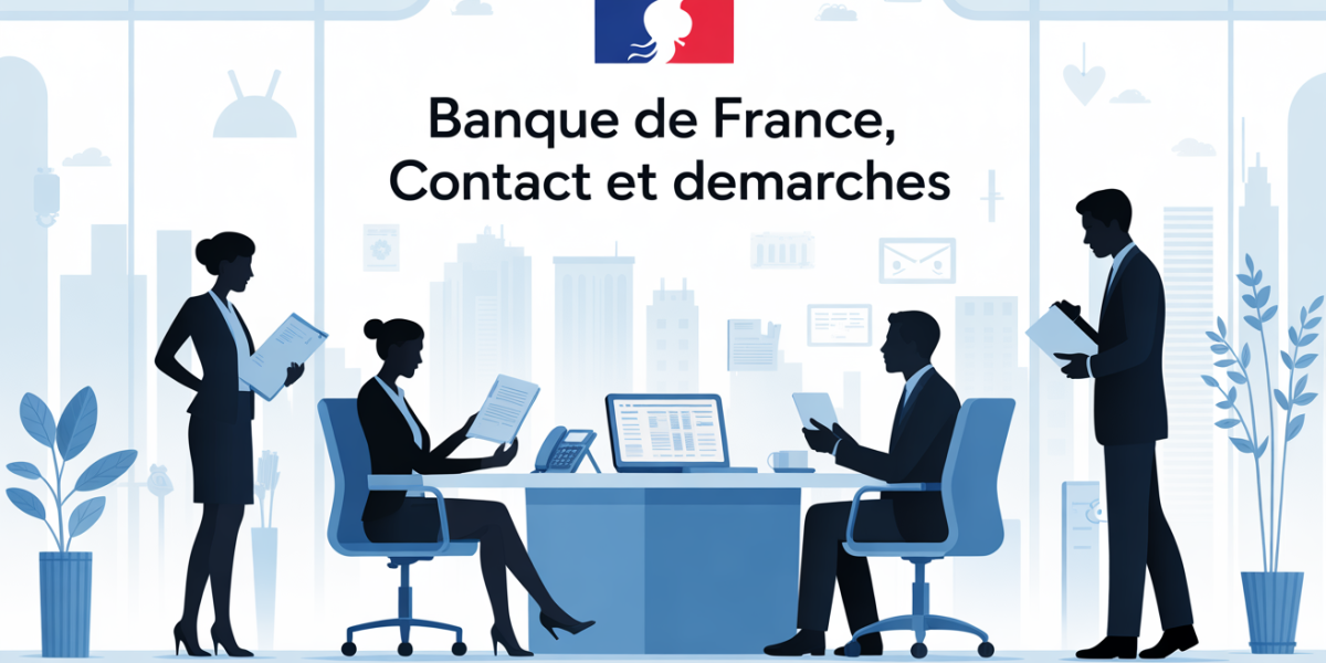 Illustration bureau Banque de France contact démarches