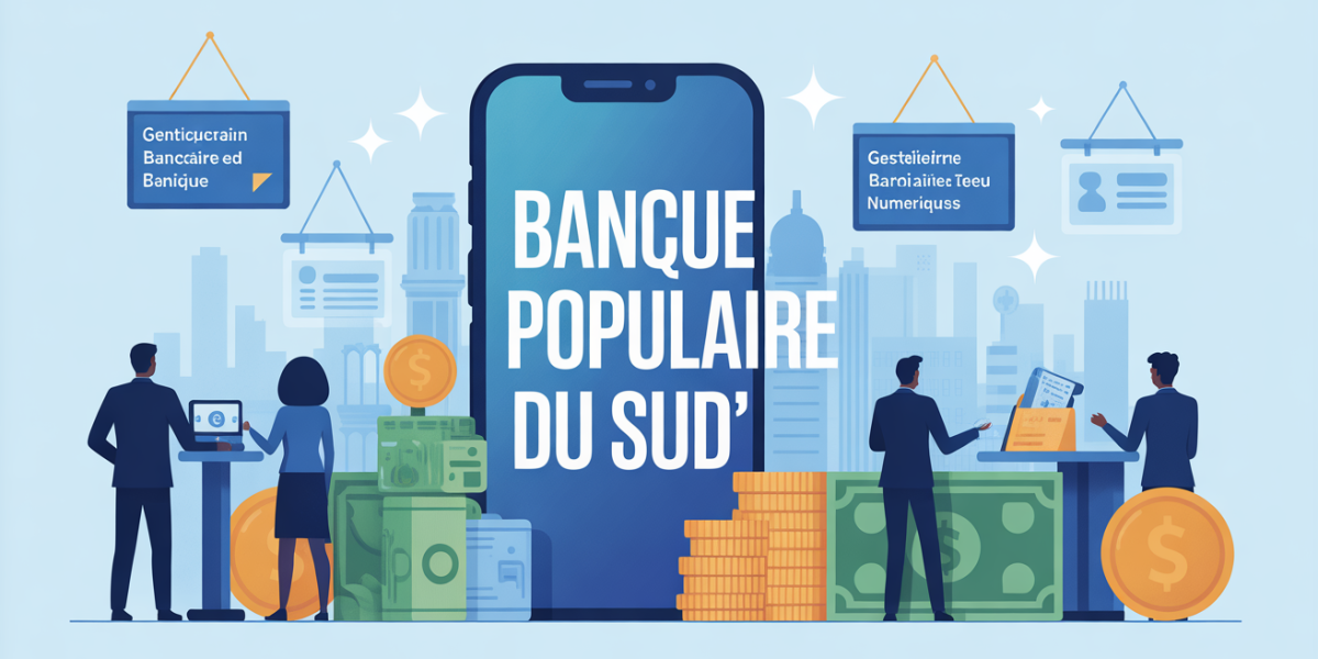 Agence Banque Populaire du Sud en ville gestion digitale