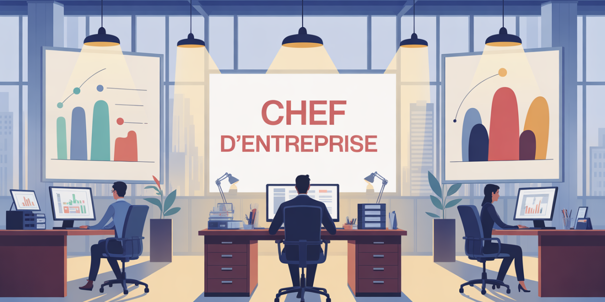bureau chef d entreprise stylise gestion