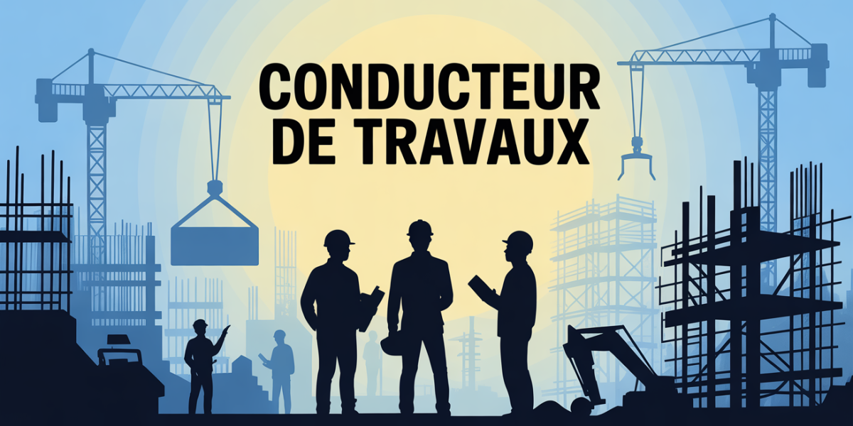 chantier BTP silhouettes travailleurs comment devenir conducteur de travaux