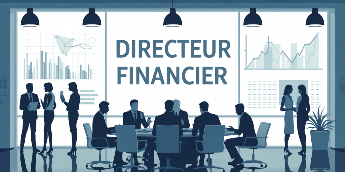 comment devenir directeur financier bureau moderne silhouettes graphiques