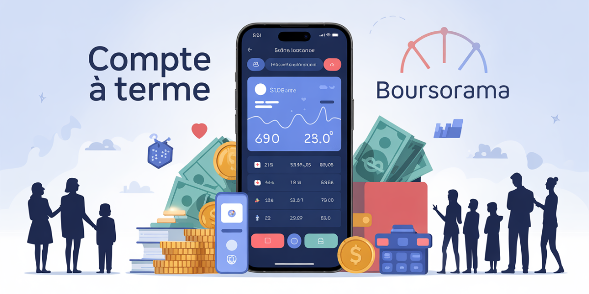 Compte à terme Boursorama sécurisé famille entrepreneur interface bancaire