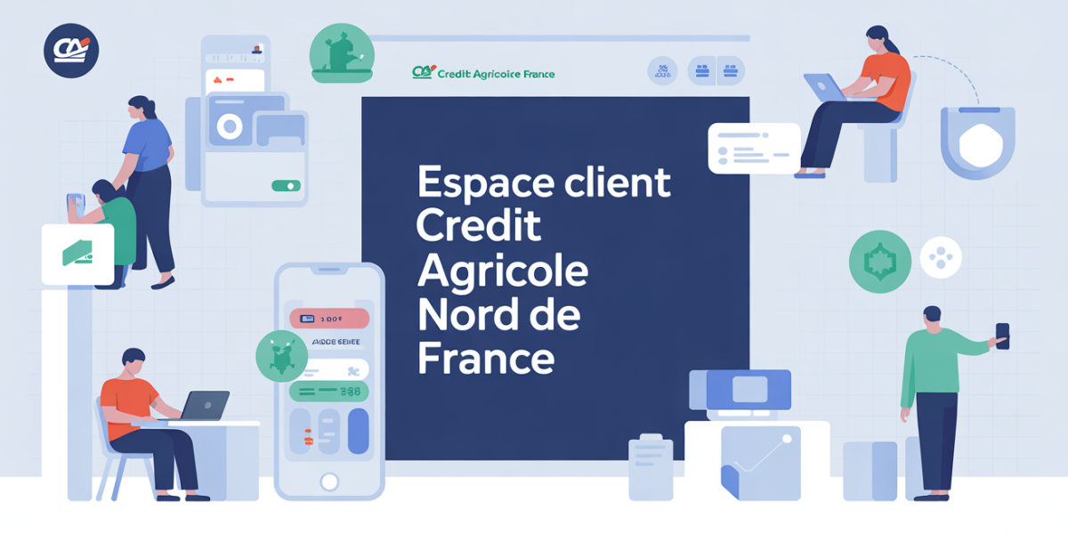 illustration espace client credit agricole nord de france, securite banque en ligne