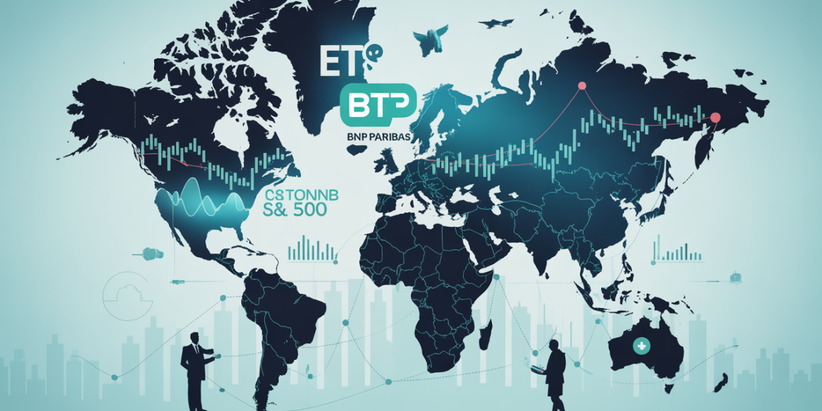 Carte reliant France et USA, ETF BNP Paribas Easy S&P 500