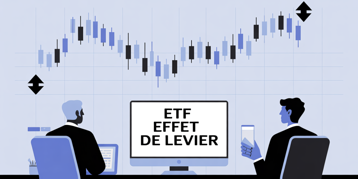 Graphique boursier ETF effet de levier