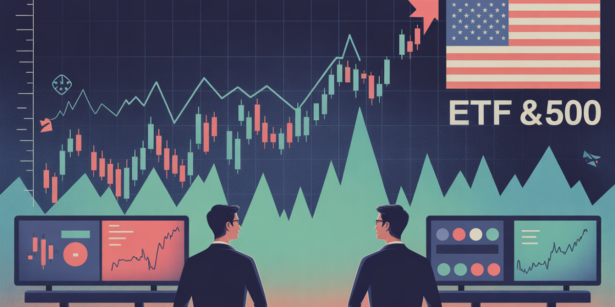 Graphique stylisé ETF S&P 500 croissance et marchés US