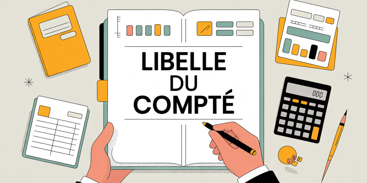 libelle du compte sur tableau bancaire stylise