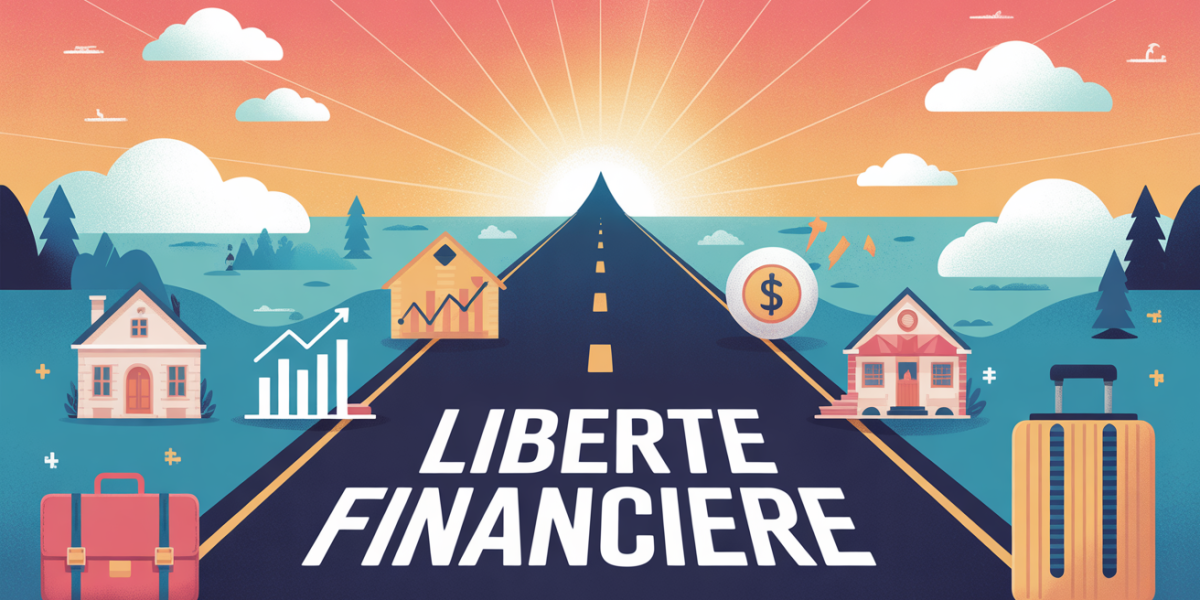 Image route symbolique étapes liberté financière horizon lumineux