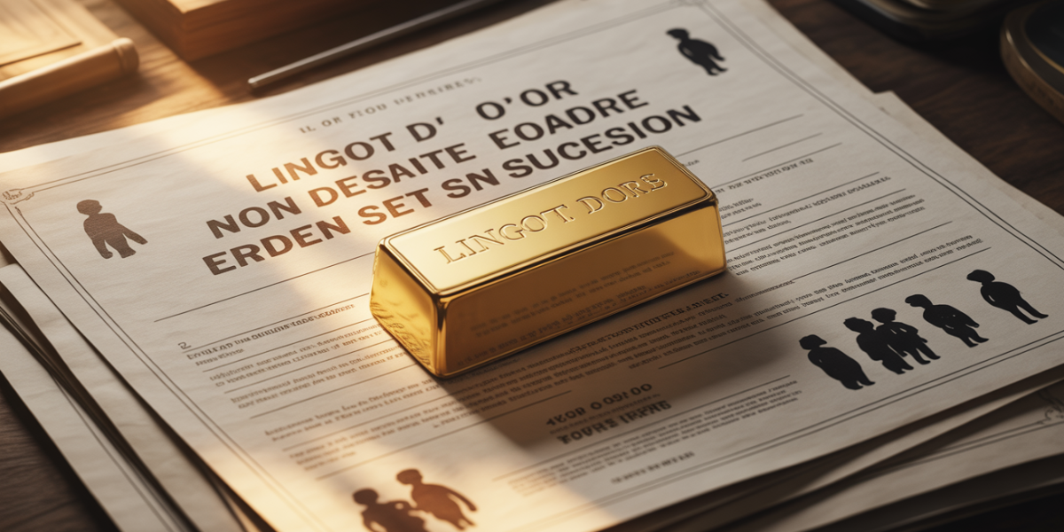 Lingot d'or non declare en succession illustration