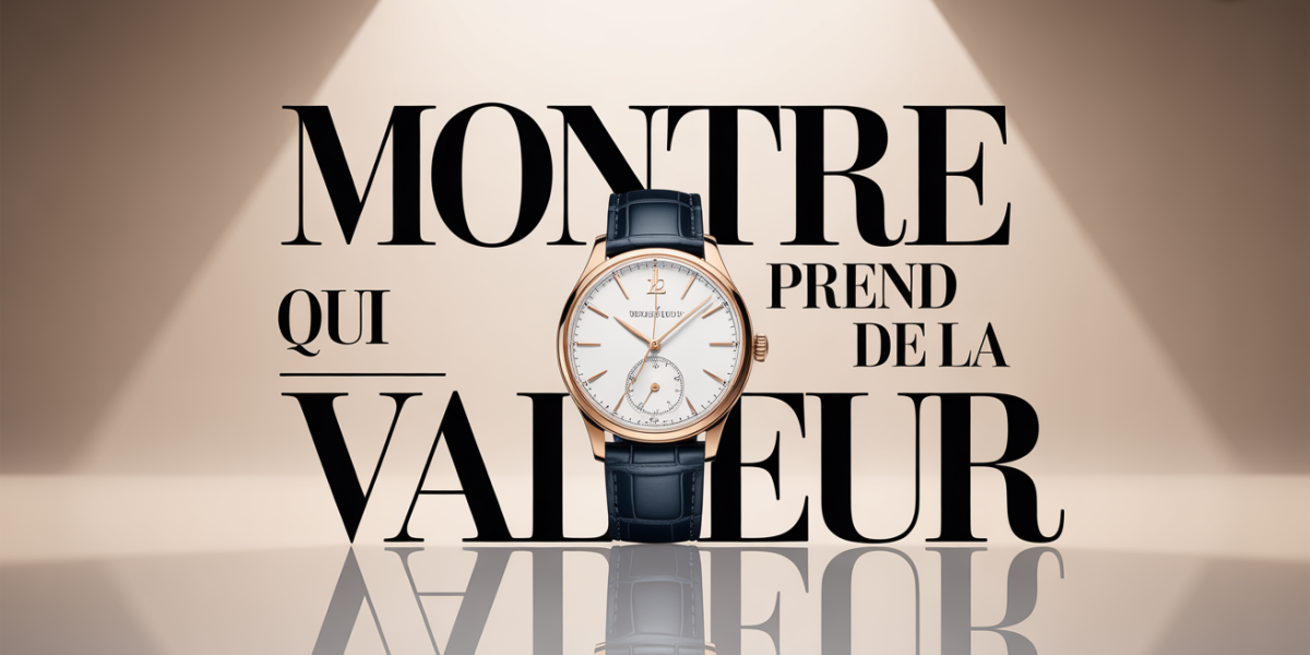 Montre de luxe valeur investissement sur fond élégant
