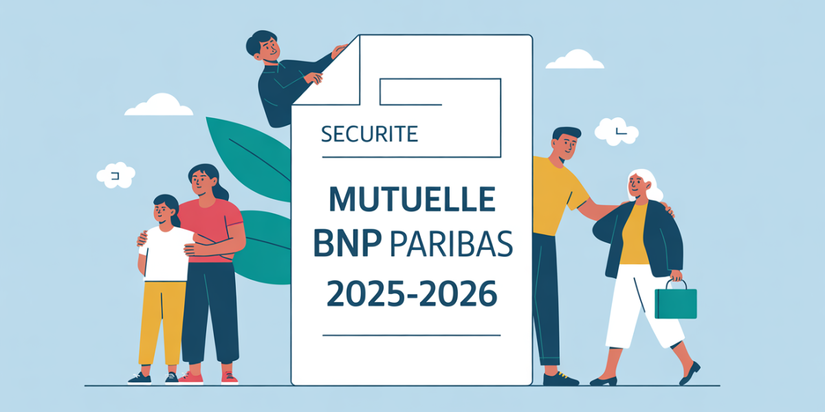 Mutuelle BNP Paribas 2025-2026 illustration famille sécurité