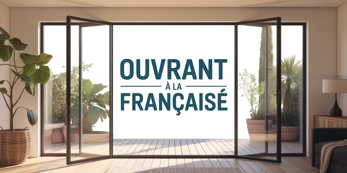 Fenêtre ouvrant à la française avec lumière naturelle
