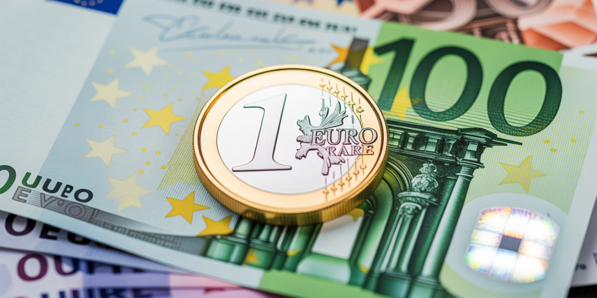 gros plan piece euro rare sur loupe et gants blancs