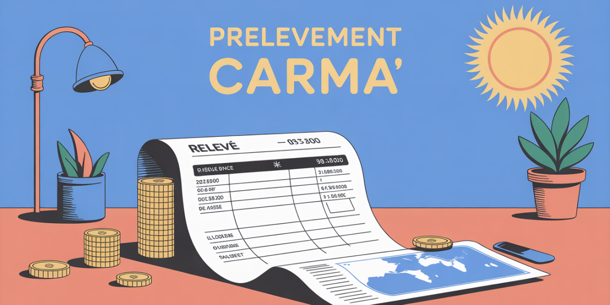 releve bancaire prelevement carma illustration