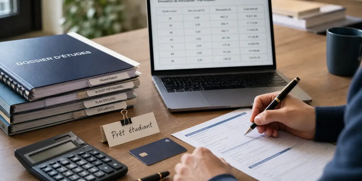 pret étudiant credit mutuel : simulation de mensualités et formulaire bancaire