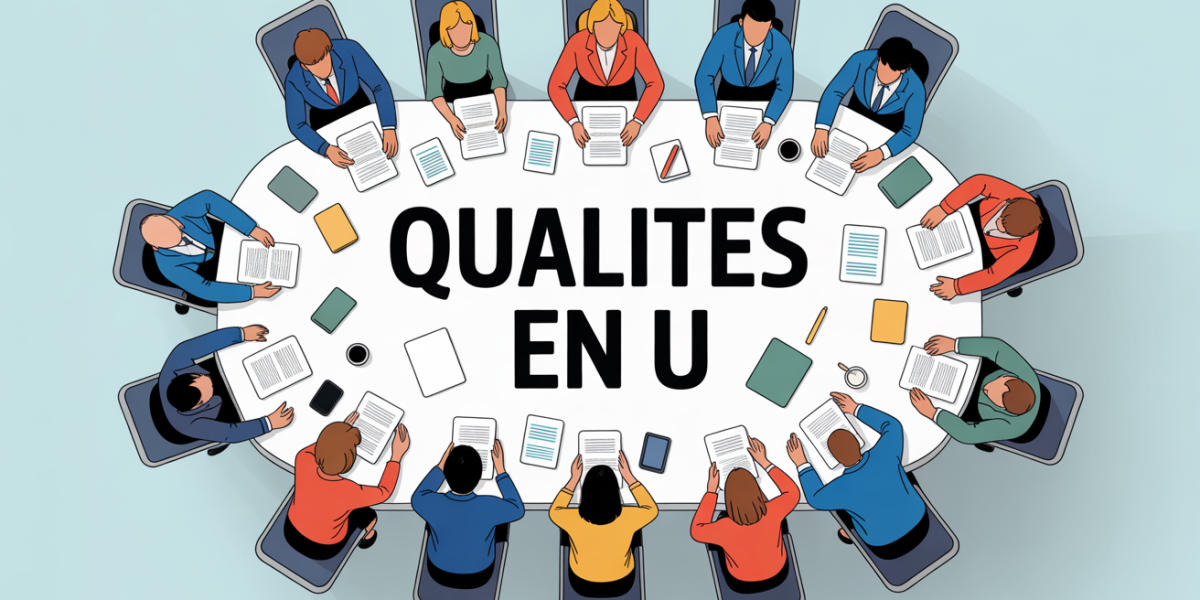 table fiches qualites en u ambiance partage