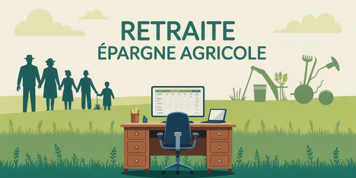 Tableau de bord retraite epargne agricole avec famille rurale