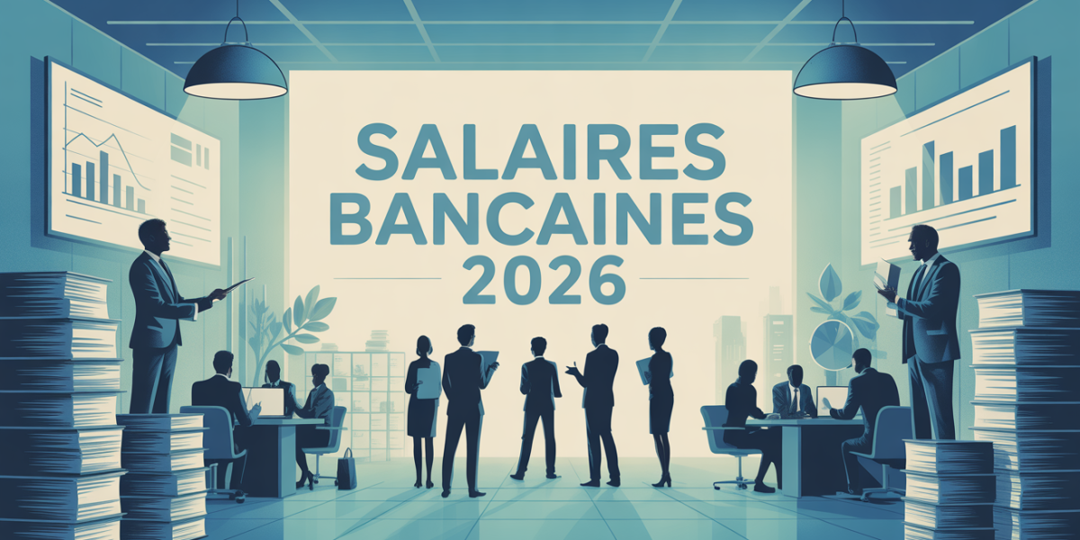 illustration salaires bancaires 2026 banque moderne
