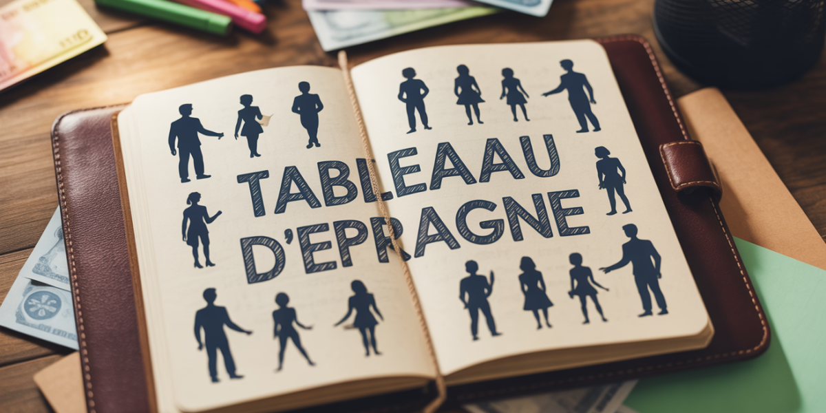 personnes autour d un carnet tableau d epargne