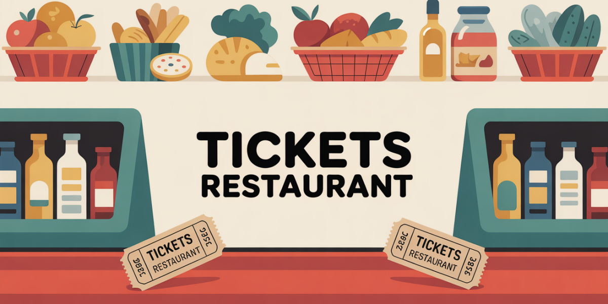 caisse supermarche tickets restaurant alimentation