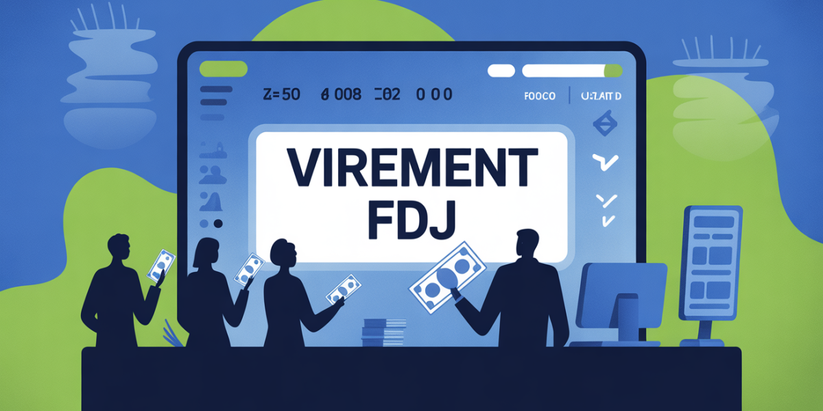 Illustration transaction virement FDJ sur ordinateur